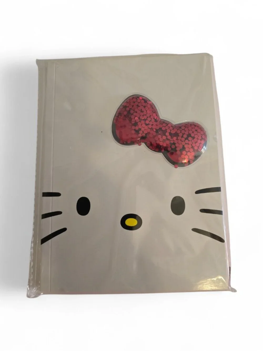 Hello Kitty Journal Bundle Set of 3 Sanrio Notebooks Glitter Red Bow Kawaii